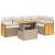 Set canapele de grădină cu perne, 6 piese, bej, poliratan GartenMobel Dekor