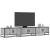 Dulap TV, gri sonoma, 240x35x41 cm, lemn prelucrat GartenMobel Dekor