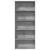Bibliotecă, gri beton, 80x30x189 cm, lemn prelucrat GartenMobel Dekor