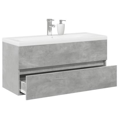 Set mobilier de baie, 2 piese, gri beton, lemn compozit GartenMobel Dekor