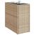 Masă laterală grădină, blat sticlă, bej 58x27,5x55 cm poliratan GartenMobel Dekor