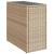 Masă laterală grădină, blat sticlă, bej 58x27,5x55 cm poliratan GartenMobel Dekor