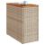 Masă laterală de grădină blat lemn bej 58x27,5x55 cm poliratan GartenMobel Dekor