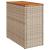 Masă laterală de grădină blat lemn bej 58x27,5x55 cm poliratan GartenMobel Dekor