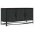 Dulap TV negru, 100x35x50 cm lemn prelucrat și metal GartenMobel Dekor