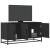 Dulap TV negru, 100x35x50 cm lemn prelucrat și metal GartenMobel Dekor