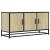 Dulap TV stejar sonoma, 100x35x50 cm lemn prelucrat și metal GartenMobel Dekor