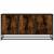 Dulap TV stejar fumuriu, 100x35x50 cm lemn prelucrat și metal GartenMobel Dekor