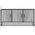 Dulap TV gri sonoma, 100x35x50 cm lemn prelucrat și metal GartenMobel Dekor