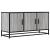 Dulap TV gri sonoma, 100x35x50 cm lemn prelucrat și metal GartenMobel Dekor