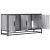 Dulap TV gri sonoma, 100x35x50 cm lemn prelucrat și metal GartenMobel Dekor