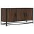 Dulap TV stejar maro, 100x35x50 cm lemn prelucrat și metal GartenMobel Dekor