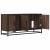 Dulap TV stejar maro, 100x35x50 cm lemn prelucrat și metal GartenMobel Dekor