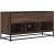 Dulap TV stejar maro, 100x35x50 cm lemn prelucrat și metal GartenMobel Dekor