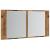 Dulap cu oglindă & LED, lemn vechi, 90x11x45 cm, lemn prelucrat GartenMobel Dekor