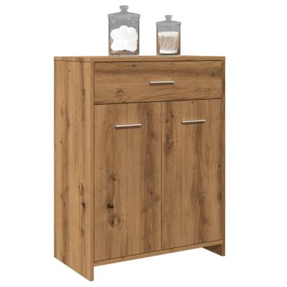 Dulap pentru baie stejar artizanal, 60x33x80 cm, lemn prelucrat GartenMobel Dekor