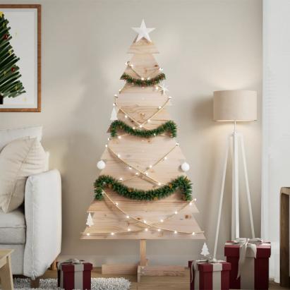 Brad de Crăciun din lemn decorativ, 150 cm, lemn de pin masiv GartenMobel Dekor