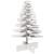 Brad de Crăciun decorativ, alb, 80 cm, lemn de pin masiv GartenMobel Dekor