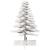 Brad de Crăciun decorativ, alb, 80 cm, lemn de pin masiv GartenMobel Dekor