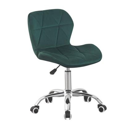 Scaun birou, stil scandinav, tapiterie catifea, reglabil pe inaltime, baza otel cromat, verde MultiMark GlobalProd