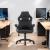 Scaun ergonomic gaming, inaltime reglabila, tetiera si cotiere capitonate, maxim 150 kg, rotire 360 grade, pvc si mesh MultiMark GlobalProd