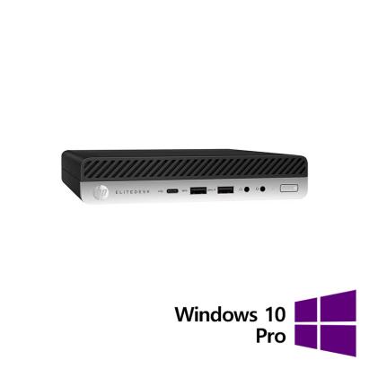 Calculator Refurbished HP EliteDesk 800 G3 Mini PC, Intel Core i5-7500T 2.70GHz, 8GB DDR4, 256GB SSD + Windows 10 Pro NewTechnology Media