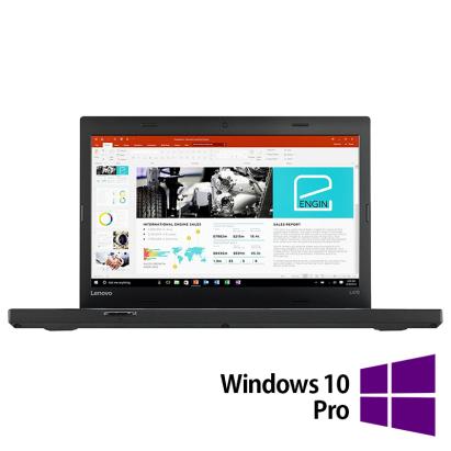 Laptop Refurbished LENOVO ThinkPad L470, Intel Core i5-6300U 2.40-3.00GHz, 8GB DDR4, 256GB SSD, 14 Inch HD + Windows 10 Pro NewTechnology Media