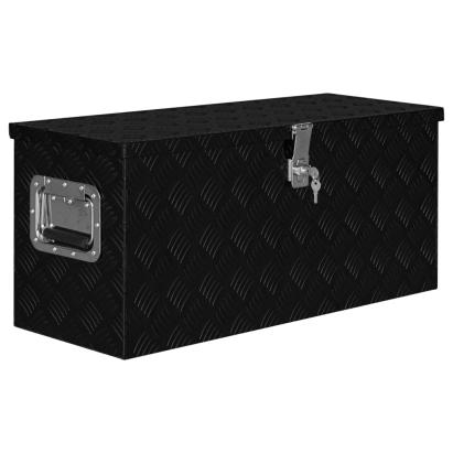 Ladă de aluminiu, negru, 80 x 30 x 35 cm  GartenMobel Dekor