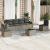 Set canapele de grădină, 7 piese, cu perne, gri, poliratan GartenMobel Dekor