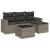 Set canapea de grădină cu perne, 5 piese, gri, poliratan GartenMobel Dekor