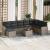 Set canapele de grădină, 9 piese, cu perne, gri, poliratan GartenMobel Dekor