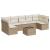 Set canapele de grădină, 8 piese, cu perne, bej, poliratan GartenMobel Dekor