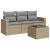 Set canapele de grădină, 4 piese, cu perne, bej, poliratan GartenMobel Dekor