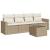 Set canapele de grădină cu perne, 5 piese, bej, poliratan GartenMobel Dekor