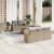 Set canapele de grădină cu perne, 6 piese, bej, poliratan GartenMobel Dekor