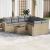 Set canapele de grădină, 9 piese, cu perne, bej, poliratan GartenMobel Dekor