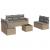 Set canapele de grădină, 8 piese, cu perne, bej, poliratan GartenMobel Dekor