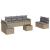 Set canapele de grădină, 9 piese, cu perne, bej, poliratan GartenMobel Dekor