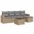 Set canapele de grădină cu perne, 6 piese, bej, poliratan GartenMobel Dekor