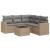 Set canapele de grădină cu perne, 6 piese, bej, poliratan GartenMobel Dekor