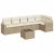 Set canapele de grădină, 7 piese, cu perne, bej, poliratan GartenMobel Dekor