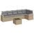 Set canapele de grădină, 7 piese, cu perne, bej, poliratan GartenMobel Dekor