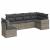 Set mobilier grădină cu perne, 6 piese, gri, poliratan GartenMobel Dekor