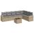 Set canapele de grădină, 8 piese, cu perne, bej, poliratan GartenMobel Dekor