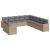 Set canapele de grădină cu perne, 11 piese, bej, poliratan GartenMobel Dekor