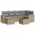 Set canapele de grădină, 7 piese, cu perne, bej, poliratan GartenMobel Dekor