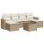Set canapele de grădină, 7 piese, cu perne, bej, poliratan GartenMobel Dekor