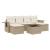 Set canapele de grădină, 7 piese, cu perne, bej, poliratan GartenMobel Dekor