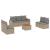 Set canapele de grădină, 8 piese, cu perne, bej, poliratan GartenMobel Dekor