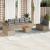 Set canapele de grădină, 9 piese, cu perne, bej, poliratan GartenMobel Dekor